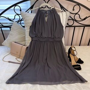 Adrianna Papell Grey Cocktail Dress.